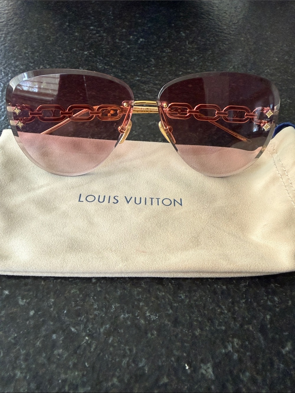 Louis Vuitton pink sunglasses